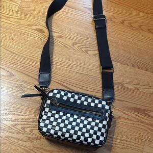 Checkered cross body bag